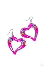 Load image into Gallery viewer, Paparazzi Jewelry Earrings Embellished Emeralds - Pink