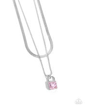 Load image into Gallery viewer, Paparazzi Jewelry Necklace Padlock Possession - Pink