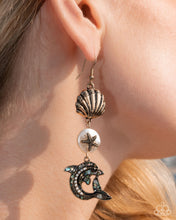 Load image into Gallery viewer, Paparazzi Jewelry Earrings Delightful Dolphin - Gold