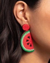 Load image into Gallery viewer, Paparazzi Jewelry Earrings Watermelon Welcome - Red
