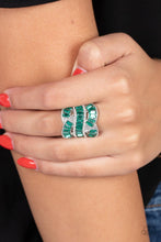Load image into Gallery viewer, Paparazzi Jewelry Ring Six-Figure Flex - Green