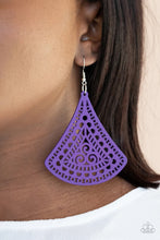 Load image into Gallery viewer, Paparazzi Jewelry Wooden FAN to FAN - Purple
