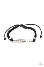 Load image into Gallery viewer, Paparazzi Jewelry Bracelet To Live, To Learn, To Love - Black