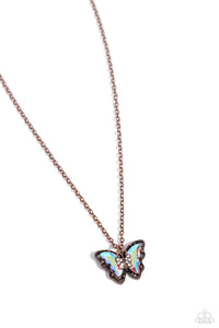 Paparazzi Jewelry Necklace Whispering Wings - Copper