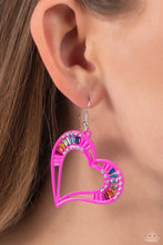 Load image into Gallery viewer, Paparazzi Jewelry Earrings Embellished Emeralds - Pink