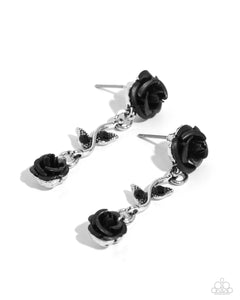Paparazzi Jewerly Necklace ROSE Without Saying/Earrings Led by the ROSE - Black