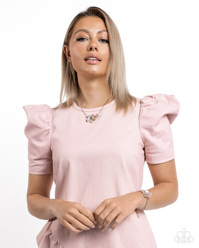 Paparazzi Jewelry Necklace Dainty Deduction - Brown