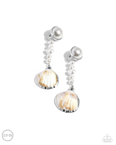 Paparazzi Jewelry Earrings Oceanic Occasion - White