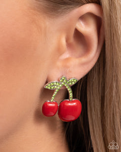 Paparazzi Jewelry Earrings Charming Cherries - Red