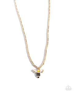 Paparazzi Jewelry Necklace Bees Knees - Gold