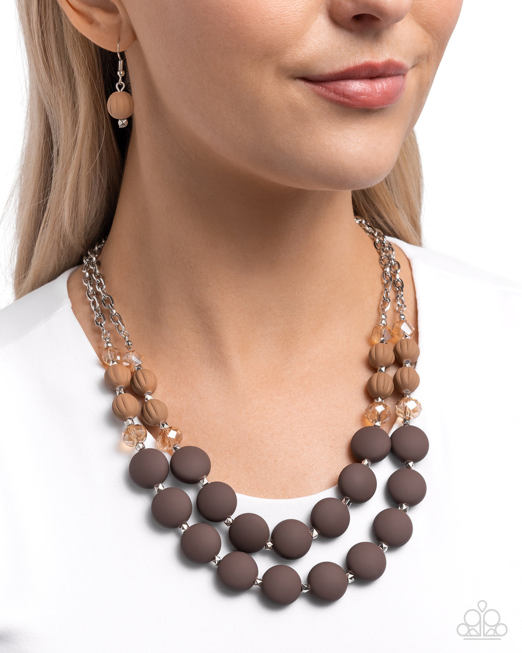 Paparazzi Jewerly Necklace Whimsically Wealthy - Brown