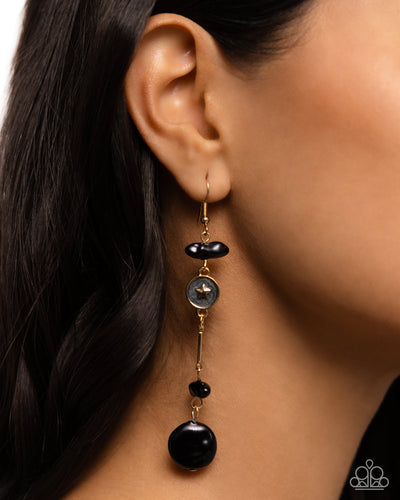 Paparazzi Jewelry Earrings Blissful Balance - Black