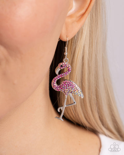 Paparazzi Jewelry Earrings Flamingo Flourish - Pink