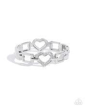 Load image into Gallery viewer, Paparazzi Jewelry Bracelet Flashy Fondness - White