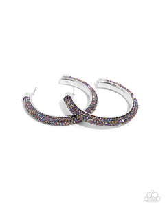 Paparazzi Jewelry Earrings Chiseled Crescendo - Multi