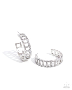 Paparazzi Jewelry Earrings Bridging Brilliance - White