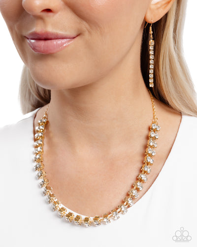 Paparazzi Jewelry Necklace Linked Lady - Gold