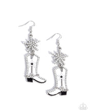 Load image into Gallery viewer, Paparazzi Jewelry  Earrings Compelling Cowboy - White