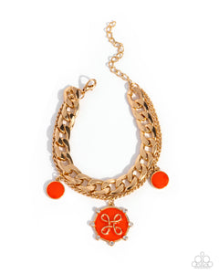 Paparazzi Jewelry Bracelet Preppy Present - Orange