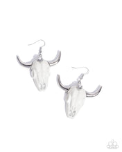 Load image into Gallery viewer, Paparazzi Jewelry Earrings Southwestern Skull - White