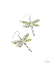 Load image into Gallery viewer, Paparazzi Jewelry Earrings Dragonfly Descent - Green