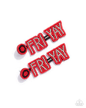 Load image into Gallery viewer, Paparazzi Jewelry Earrings Its Friday! - Red