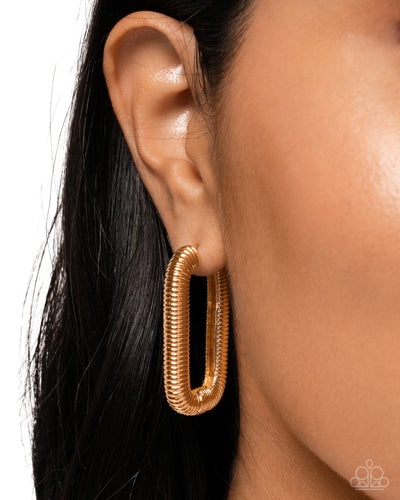Paparazzi Jewelry Earrings Spiral Supply - Gold