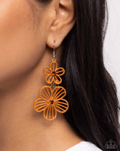 Load image into Gallery viewer, Paparazzi Jewelry Earrings Textured Tiers - Orange