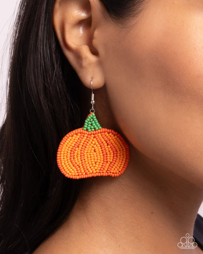 Paparazzi Jewelry Earrings Pumpkin Pizzazz - Orange