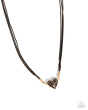 Load image into Gallery viewer, Paparazzi Jewelry Necklace Heartbroken Bling - Black