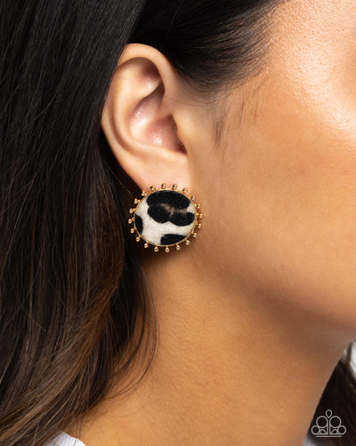 Paparazzi Jewelry Earrings Cowhide Couture