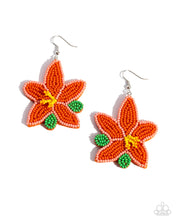 Load image into Gallery viewer, Paparazzi Jewelry 
Earrings Seed Bead Symmetry - Orange