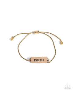 Paparazzi Jewelry Bracelet Confession of Faith - Gold