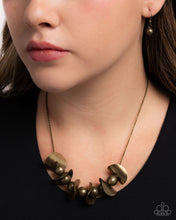 Load image into Gallery viewer, Paparazzi Jewelry Necklace First Come First CURVE - Brass