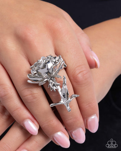 Paparazzi Jewlery Ring Rose Period - Silver
