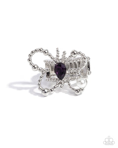 Paparazzi Jewelry Ring Aerial Artifact - Purple