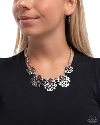 Paparazzi Jewelry Necklace Midsummer Masterpiece - Brown