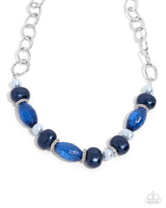 Paparazzi Jewelry Necklace Pearly Patron - Blue