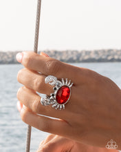 Load image into Gallery viewer, Paparazzi Jewelry Ring Crab Confidence - Red