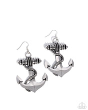 Load image into Gallery viewer, Paparazzi Jewelry Earrings Adorable Anchor - Silver