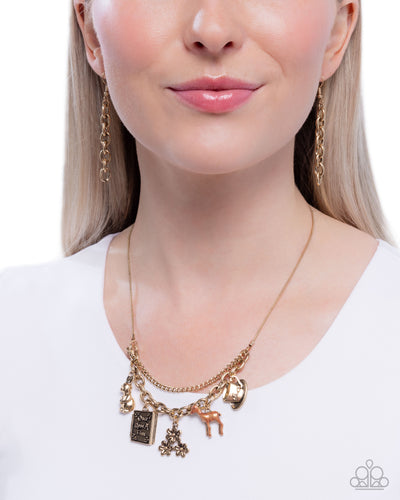 Paparazzi Jewelry Necklace Storybook Setting - Gold