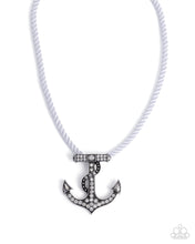 Load image into Gallery viewer, Paparazzi Jewelry Necklace Anchored Allure - White