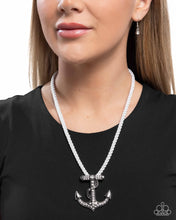Load image into Gallery viewer, Paparazzi Jewelry Necklace Anchored Allure - White
