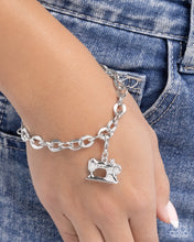 Load image into Gallery viewer, Paparazzi Jewelry Bracelet SEW-ing Style - Silver