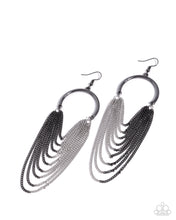 Load image into Gallery viewer, Paparazzi Jewelry Earrings Focused Fringe - Black