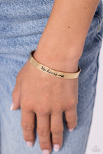 Load image into Gallery viewer, Paparazzi Jewelry Bracelet He Hears - Gold