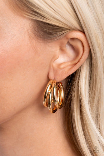 Paparazzi Jewelry Earrings HOOP of the Day - Gold