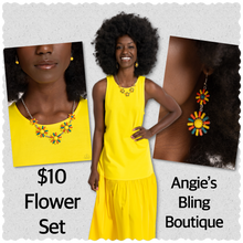 Load image into Gallery viewer, Paparazzi Jewelry Necklace SUN and Fancy Free/SUN Wild Earrings