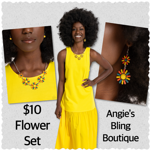 Paparazzi Jewelry Necklace SUN and Fancy Free/SUN Wild Earrings