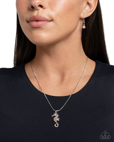 Paparazzi Jewelry Necklace Seahorse Shanty - Orange